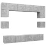 Set muebles de salón TV 8 pzas madera ingeniería gris hormigón de vidaXL, Muebles TV - Ref: Foro24-3079112, Precio: 269,21 €,...