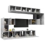 Set de muebles de salón 10 pzas madera ingeniería gris hormigón de vidaXL, Muebles TV - Ref: Foro24-3079144, Precio: 257,48 €...