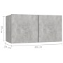Set de muebles de salón 10 pzas madera ingeniería gris hormigón de vidaXL, Muebles TV - Ref: Foro24-3079144, Precio: 257,48 €...