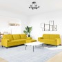 Juego de sofás con cojines 3 piezas terciopelo amarillo en Sofás | Comprar online en Foru.es