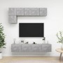 Set de muebles de salón 5 pzas madera ingeniería gris hormigón de vidaXL, Muebles TV - Ref: Foro24-3079113, Precio: 157,48 €,...