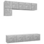 Set de muebles de salón 5 pzas madera ingeniería gris hormigón de vidaXL, Muebles TV - Ref: Foro24-3079113, Precio: 157,48 €,...