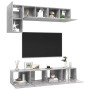 Set de muebles de salón 5 pzas madera ingeniería gris hormigón de vidaXL, Muebles TV - Ref: Foro24-3079113, Precio: 157,48 €,...