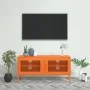 Mueble para TV de acero naranja 105x35x50 cm de vidaXL, Muebles TV - Ref: Foro24-336237, Precio: 160,03 €, Descuento: %