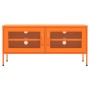 Mueble para TV de acero naranja 105x35x50 cm de vidaXL, Muebles TV - Ref: Foro24-336237, Precio: 153,83 €, Descuento: %
