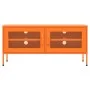 Mueble para TV de acero naranja 105x35x50 cm de vidaXL, Muebles TV - Ref: Foro24-336237, Precio: 160,03 €, Descuento: %