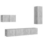 Set muebles de salón TV 4 pzas madera ingeniería gris hormigón de vidaXL, Muebles TV - Ref: Foro24-3079098, Precio: 150,16 €,...