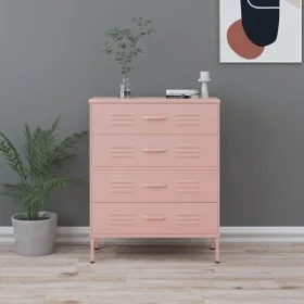 Pink steel drawer cabinet 80x35x101.5 cm by vidaXL, Drawers - Ref: Foro24-336202, Price: 177,10 €, Discount: %