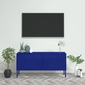 Mueble para TV de acero azul marino 105x35x50 cm de vidaXL, Muebles TV - Ref: Foro24-336226, Precio: 157,52 €, Descuento: %