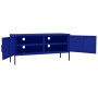 Mueble para TV de acero azul marino 105x35x50 cm de vidaXL, Muebles TV - Ref: Foro24-336226, Precio: 157,07 €, Descuento: %