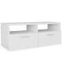 Mueble para TV de madera de ingeniería 2 unidades blanco en Muebles TV | Comprar online en Foru.es