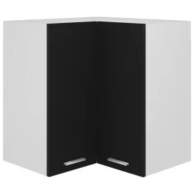 Armario colgante esquina madera de ingeniería negro 57x57x60 cm de vidaXL, Armarios de cocina - Ref: Foro24-806391, Precio: 7...