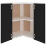 Armario colgante esquina madera de ingeniería negro 57x57x60 cm de vidaXL, Armarios de cocina - Ref: Foro24-806391, Precio: 7...