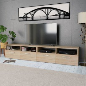 Mueble de TV 2 piezas madera de ingeniería roble 95x35x36 cm en Muebles TV | Comprar online en Foru.es