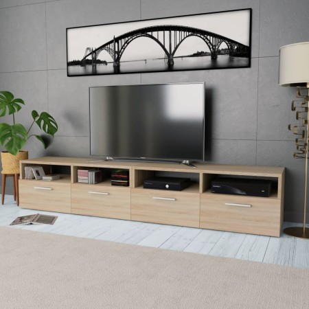 Mueble de TV 2 piezas madera de ingeniería roble 95x35x36 cm en Muebles TV | Comprar online en Foru.es