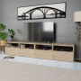 Mueble de TV 2 piezas madera de ingeniería roble 95x35x36 cm en Muebles TV | Comprar online en Foru.es
