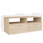 Mueble de TV 2 piezas madera de ingeniería roble 95x35x36 cm en Muebles TV | Comprar online en Foru.es