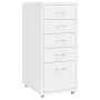 Armario archivador móvil metal blanco 28x41x69 cm de vidaXL, Armarios archivadores - Ref: Foro24-335913, Precio: 81,00 €, Des...
