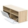 Mueble de TV 2 pzs madera ingeniería roble y blanco 95x35x36 cm en Muebles TV | Comprar online en Foru.es
