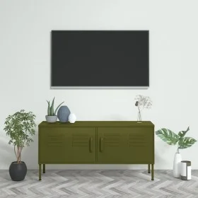 Olivgrüner TV-Schrank aus Stahl, 105 x 35 x 50 cm von vidaXL, TV-Möbel - Ref: Foro24-336225, Preis: 148,33 €, Rabatt: %