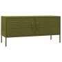 Mueble para TV de acero verde oliva 105x35x50 cm de vidaXL, Muebles TV - Ref: Foro24-336225, Precio: 139,80 €, Descuento: %