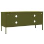 Mueble para TV de acero verde oliva 105x35x50 cm de vidaXL, Muebles TV - Ref: Foro24-336225, Precio: 139,80 €, Descuento: %