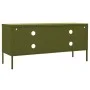 Mueble para TV de acero verde oliva 105x35x50 cm de vidaXL, Muebles TV - Ref: Foro24-336225, Precio: 148,33 €, Descuento: %