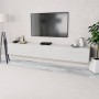 Mueble para TV 2 uds contrachapada blanco brillo 120x40x34cm en Muebles TV | Comprar online en Foru.es