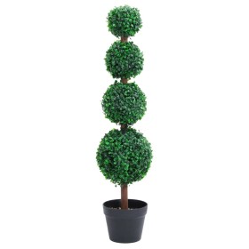 Planta de boj artificial forma de bola con maceta verde 90 cm de vidaXL, Flora artificial - Ref: Foro24-336512, Precio: 60,90...