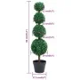 Planta de boj artificial forma de bola con maceta verde 90 cm de vidaXL, Flora artificial - Ref: Foro24-336512, Precio: 63,77...
