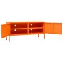 Mueble para TV de acero naranja 105x35x50 cm de vidaXL, Muebles TV - Ref: Foro24-336228, Precio: 202,03 €, Descuento: %