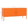 Mueble para TV de acero naranja 105x35x50 cm de vidaXL, Muebles TV - Ref: Foro24-336228, Precio: 202,03 €, Descuento: %