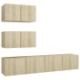Juego de muebles de salón 4 piezas roble Sonoma de vidaXL, Muebles TV - Ref: Foro24-3079025, Precio: 147,22 €, Descuento: %