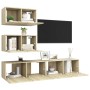 Juego de muebles de salón 4 piezas roble Sonoma de vidaXL, Muebles TV - Ref: Foro24-3079025, Precio: 147,22 €, Descuento: %