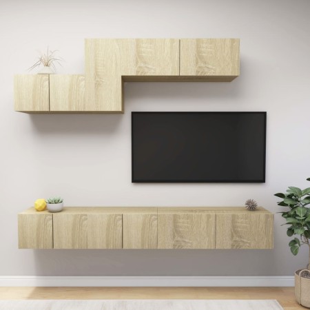 Set de muebles salón TV 6 pzas madera ingeniería roble Sonoma de vidaXL, Muebles TV - Ref: Foro24-3079045, Precio: 202,34 €, ...