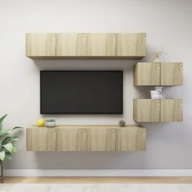 Juego de muebles de salón 6 piezas roble Sonoma de vidaXL, Muebles TV - Ref: Foro24-3079041, Precio: 242,23 €, Descuento: %
