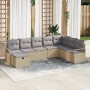 Juego de Sofá de Jardín de 8 Piezas con Cojines Beige de Poliratán,  Sofá de Jardín de 2 Plazas con Cojines Beige de Poliratán | Foro24.es | Tu tienda online para hogar, jardín y más Foro24.es