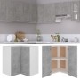 Armario colgante esquina madera de ingeniería gris hormigón de vidaXL, Armarios de cocina - Ref: Foro24-806394, Precio: 87,71...