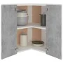 Armario colgante esquina madera de ingeniería gris hormigón de vidaXL, Armarios de cocina - Ref: Foro24-806394, Precio: 84,34...