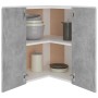 Armario colgante esquina madera de ingeniería gris hormigón de vidaXL, Armarios de cocina - Ref: Foro24-806394, Precio: 87,71...