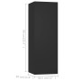 Set de muebles de salón TV 4 pzas madera de ingeniería negro de vidaXL, Muebles TV - Ref: Foro24-3078783, Precio: 160,92 €, D...
