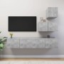 Set de muebles de salón 4 pzas madera ingeniería gris hormigón de vidaXL, Muebles TV - Ref: Foro24-3079155, Precio: 123,17 €,...