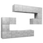 Set muebles de salón TV 8 pzas madera ingeniería gris hormigón de vidaXL, Muebles TV - Ref: Foro24-3079143, Precio: 249,27 €,...