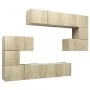 Set de muebles para TV 8 pzas madera contrachapada roble Sonoma de vidaXL, Muebles TV - Ref: Foro24-3079038, Precio: 279,04 €...