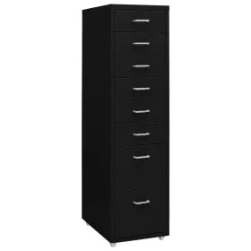 Black metal mobile filing cabinet 28x41x109 cm by vidaXL, Filing cabinets - Ref: Foro24-335922, Price: 160,06 €, Discount: %