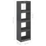 Estantería/divisor de espacios pino macizo gris 40x30x135,5cm de vidaXL, Librerías y estanterías - Ref: Foro24-808145, Precio...