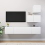 Set de muebles de salón TV 4 piezas madera de ingeniería blanco de vidaXL, Muebles TV - Ref: Foro24-3078735, Precio: 141,80 €...