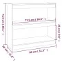 Estantería/divisor de espacios madera pino gris 80x30x71,5 cm de vidaXL, Librerías y estanterías - Ref: Foro24-808185, Precio...