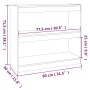 Estantería/divisor de espacios madera pino gris 80x30x71,5 cm de vidaXL, Librerías y estanterías - Ref: Foro24-808185, Precio...
