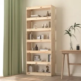Pine wood shelf/space divider 80x30x199.5 cm by vidaXL, Bookcases and shelves - Ref: Foro24-808203, Price: 152,41 €, Discount: %